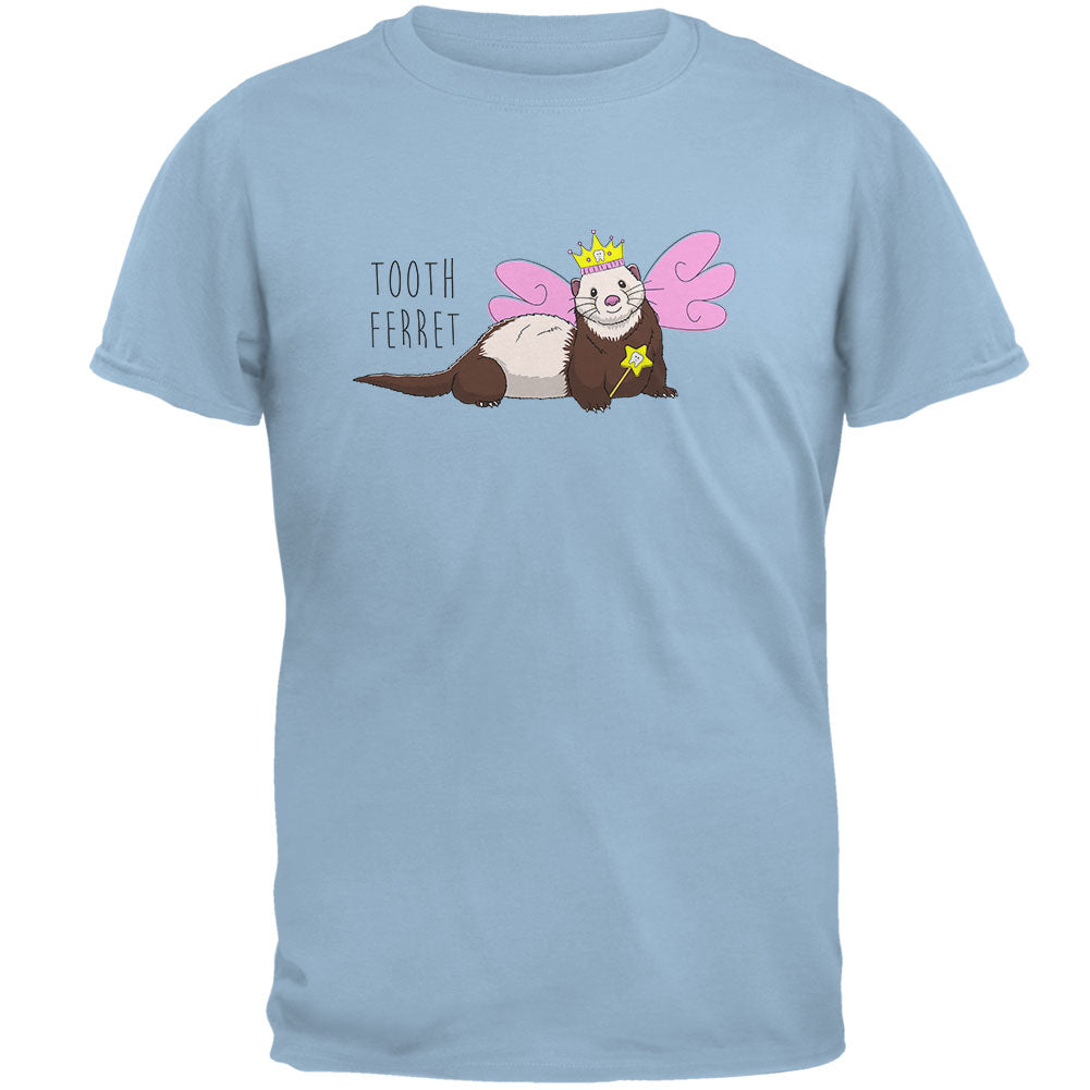 Tooth Fairy Ferret Pun Mens T Shirt Men's T-Shirts Old Glory 2XL Light Blue
