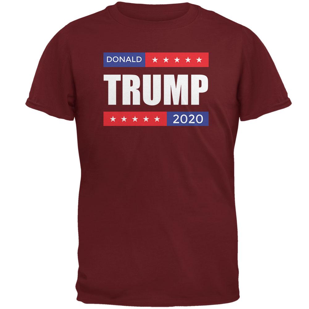 Election 2020 Stacked Donald Trump Mens T Shirt Men's T-Shirts Old Glory SM Garnet Red