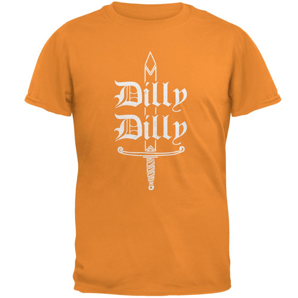 Dilly Dilly Sword Olde English Mens T Shirt Men's T-Shirts Old Glory 2XL Tangerine