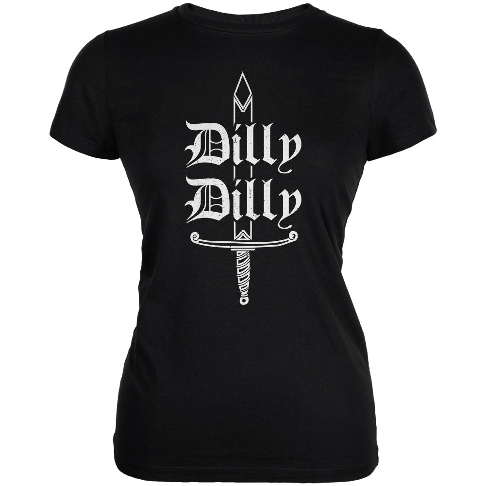 Dilly Dilly Sword Olde English Juniors Soft T Shirt Juniors T-Shirts Old Glory 2XL Black