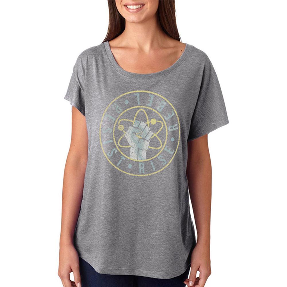 Science Rise Rebel Resist March Juniors Dolman T Shirt Juniors T-Shirts Old Glory 2XL Heather