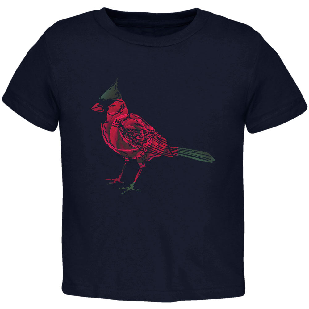 Spring Flower Cardinal Bird Roses Toddler T Shirt Toddler T-Shirts Old Glory 2T Navy