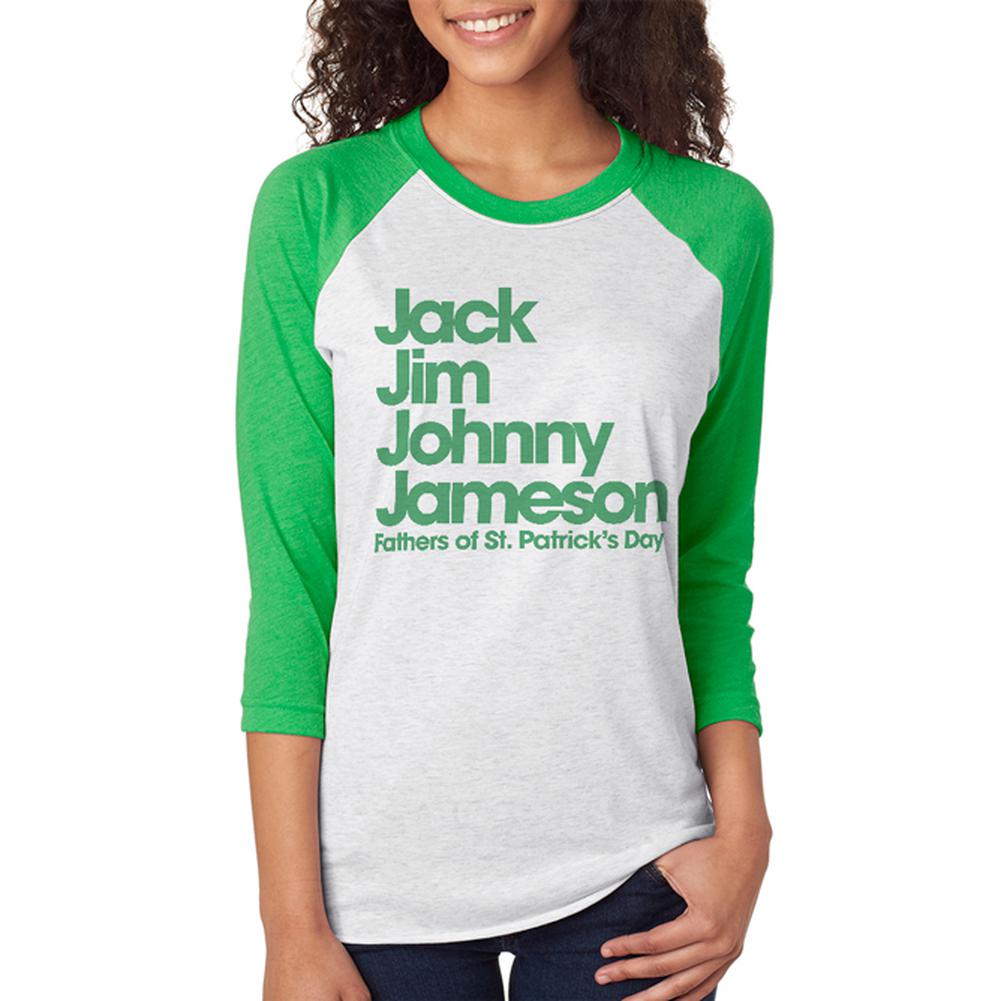 St. Patricks Day The Four Fathers of St. Patrick's Day Unisex Raglan T Shirt Men's T-Shirts Old Glory 2XL Irish Green