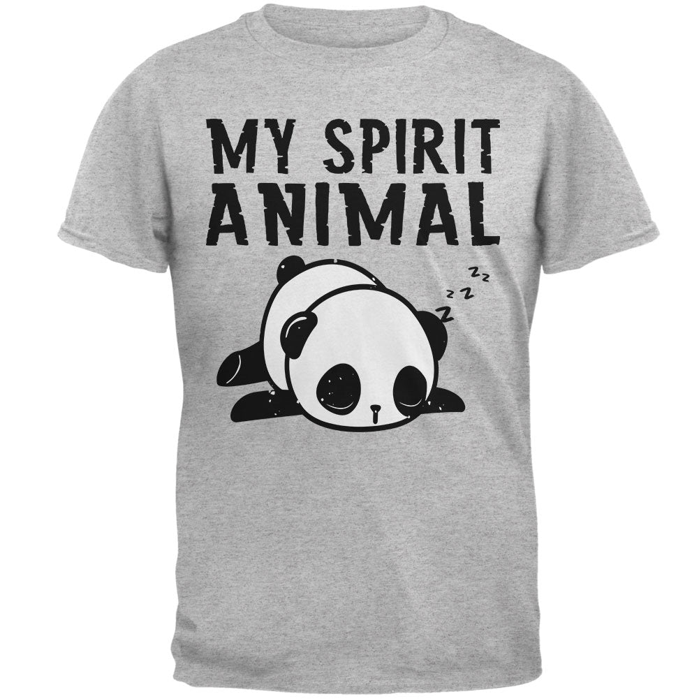 My Spirit Animal Tired Panda Cute Mens T Shirt Men's T-Shirts Old Glory 2XL Heather