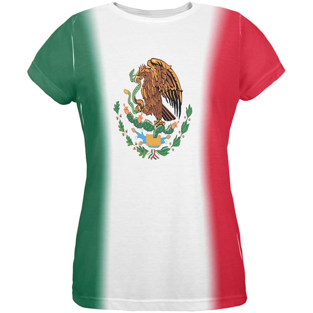 Cinco De Mayo Mexican Flag All Over Womens T Shirt Women's T-Shirts Old Glory 2XL Multi