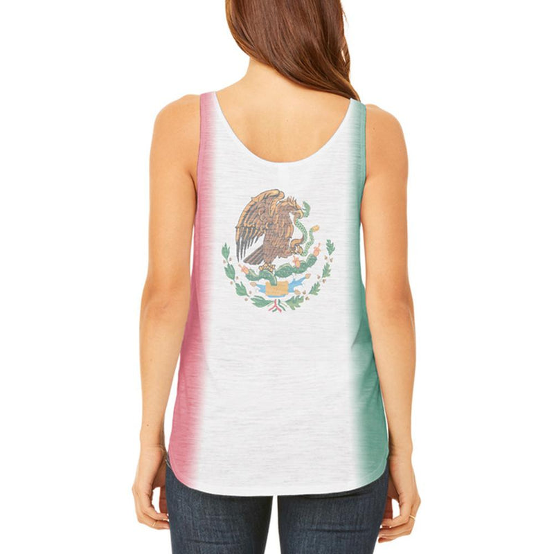 Cinco De Mayo Mexican Flag Juniors Flowy Side Slit Tank Top Juniors Tank Tops Old Glory
