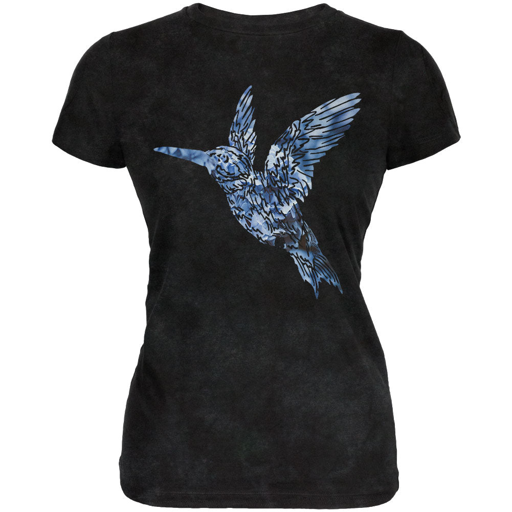 Easter Spring Flowers Hummingbird Juniors Soft T Shirt Juniors T-Shirts Old Glory 2XL Charcoal Black Triblend