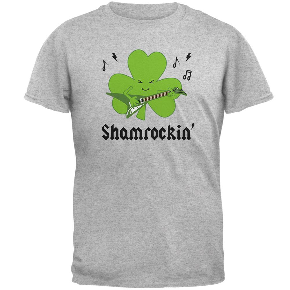 St. Patrick's Day Shamrock Guitar Shamrockin' Mens T Shirt Men's T-Shirts Old Glory 2XL Heather