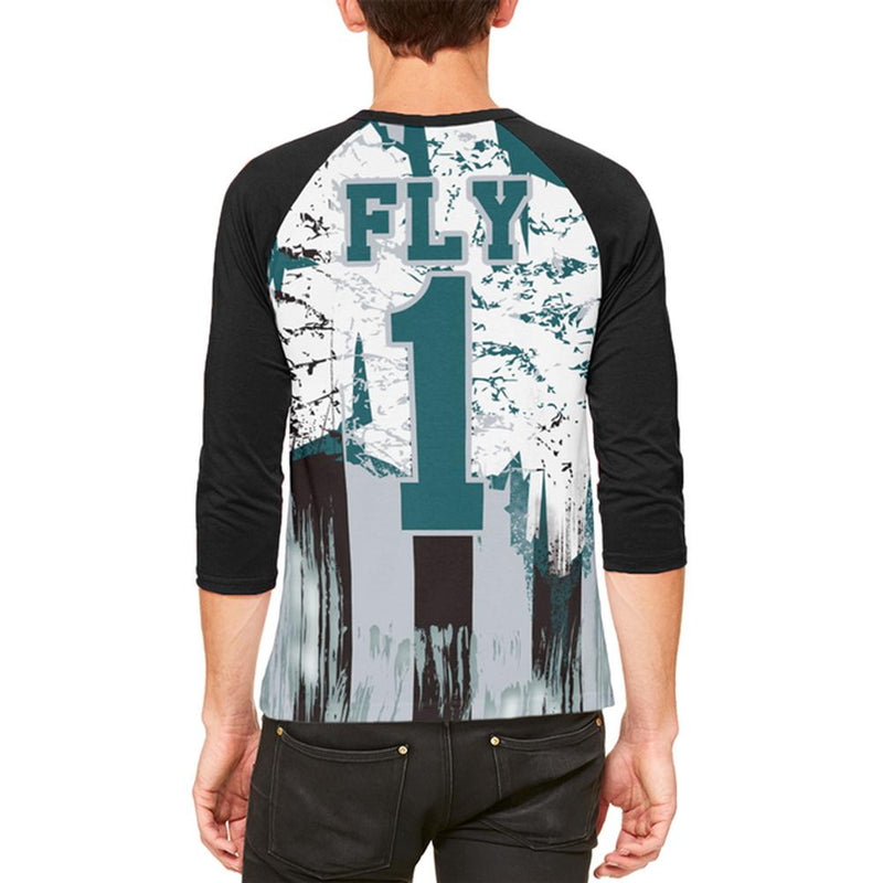 Patriotic Eagle of Philly Mens Raglan T Shirt Men's T-Shirts Old Glory