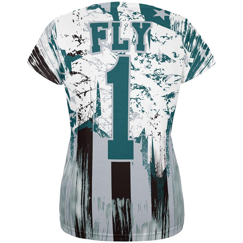 Patriotic Eagle of Philly All Over Womens T Shirt Women's T-Shirts Old Glory