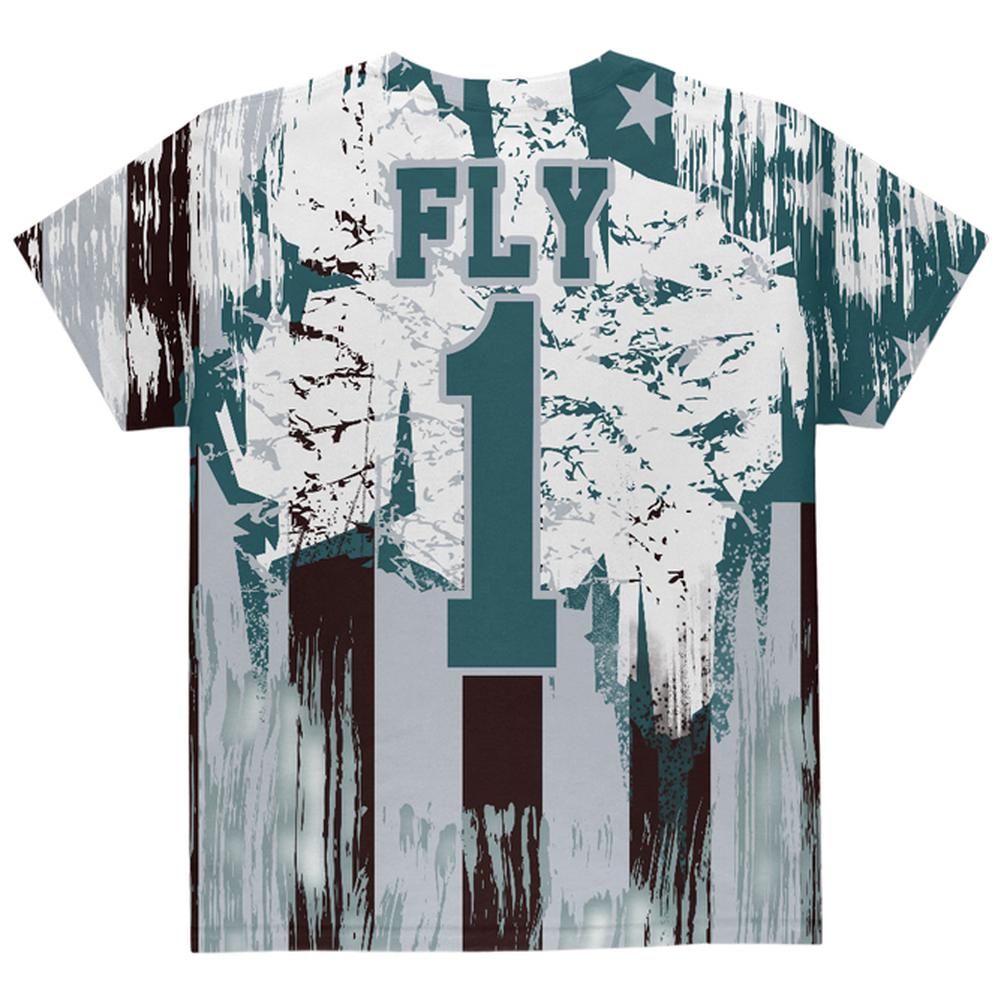 Patriotic Eagle of Philly All Over Youth T Shirt Youth T-Shirts Old Glory