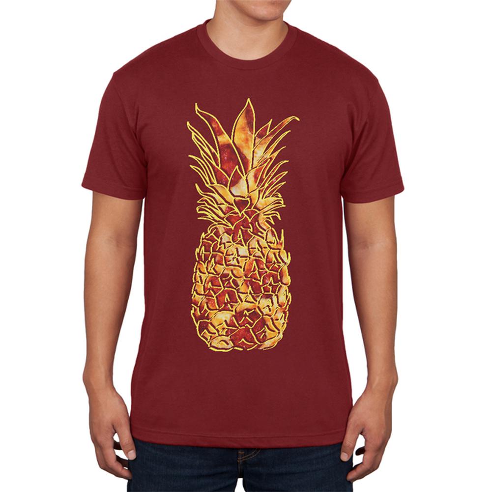 Pineapple Pizza Mens T Shirt Men's T-Shirts Old Glory 2XL Garnet Red