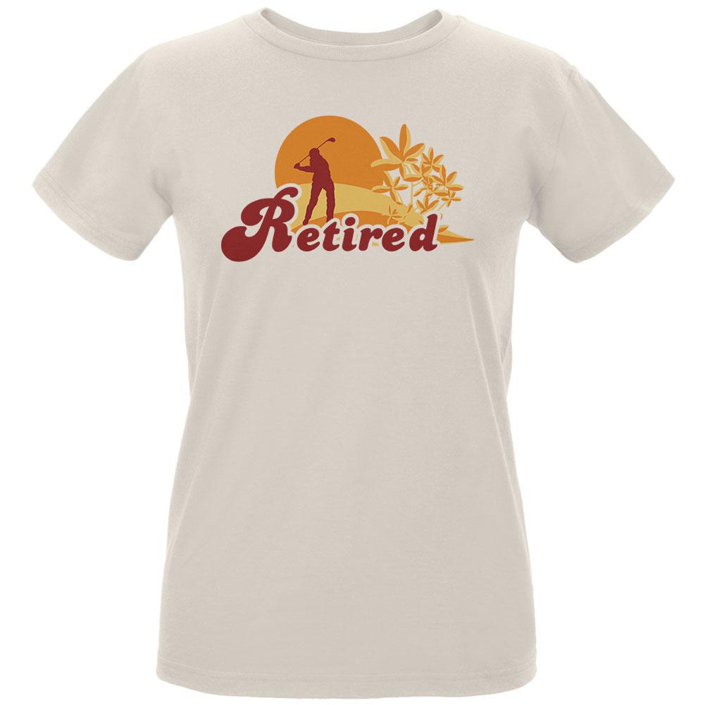Retired Golf Golfer Sunset Womens Organic T Shirt Women's T-Shirts Old Glory LG Natural