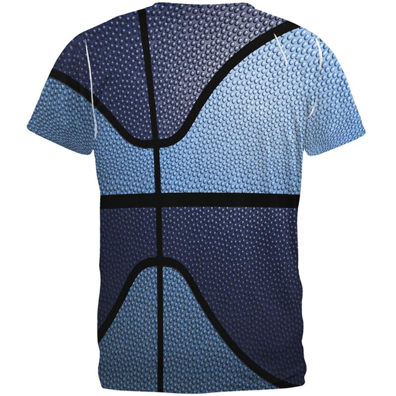 Championship Basketball Navy & Light Blue All Over Mens T Shirt Men's T-Shirts Old Glory