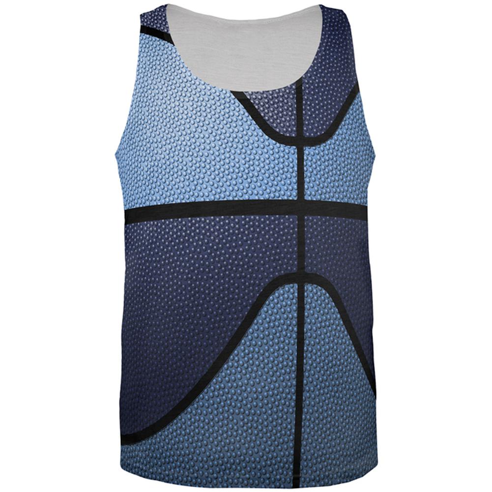 Championship Basketball Navy & Light Blue All Over Mens Tank Top Men's Tank Tops Old Glory 2XL Multi
