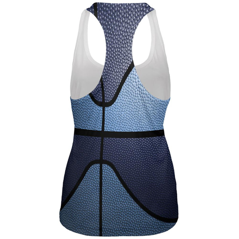 Championship Basketball Navy & Light Blue All Over Womens Work Out Tank Top Women's Tank Tops Old Glory