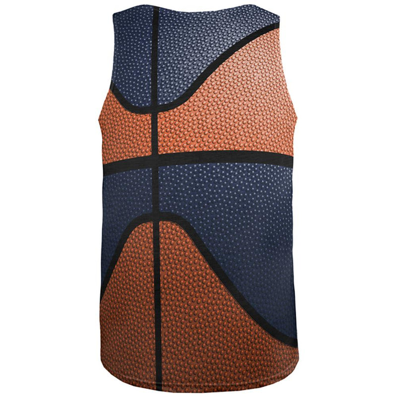 Championship Basketball Orange & Navy All Over Mens Tank Top Men's Tank Tops Old Glory