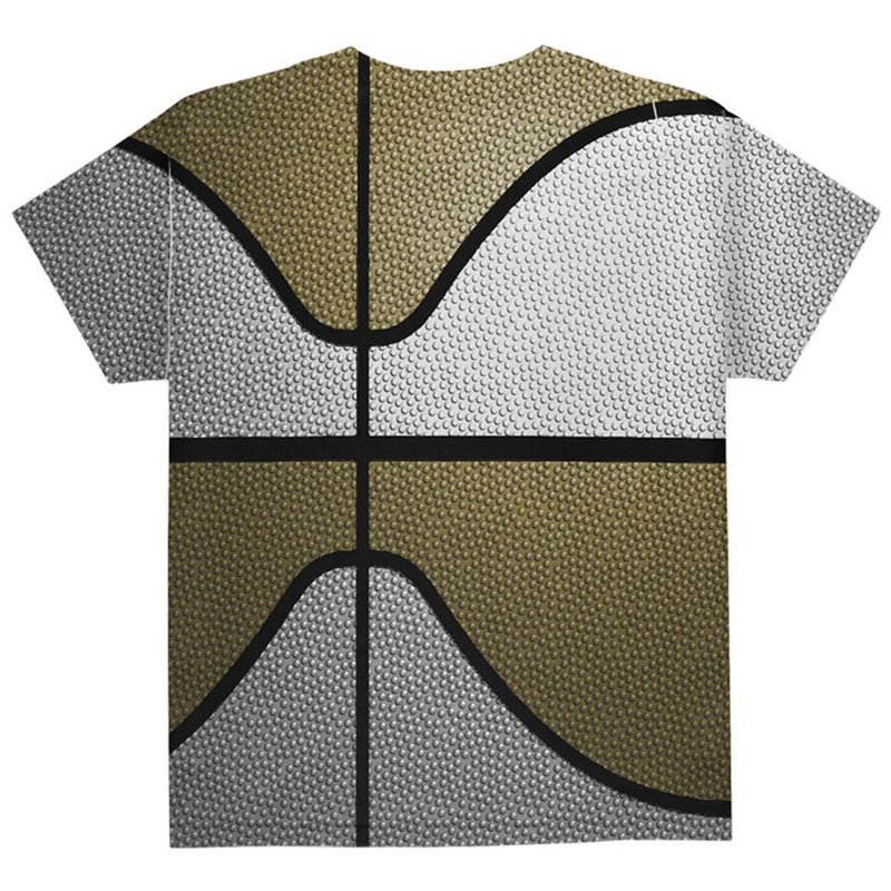 Championship Basketball White & Gold All Over Youth T Shirt Youth T-Shirts Old Glory