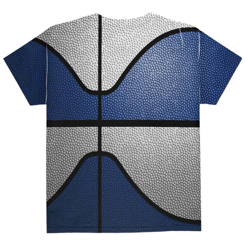 Championship Basketball Navy Blue & White All Over Youth T Shirt Youth T-Shirts Old Glory