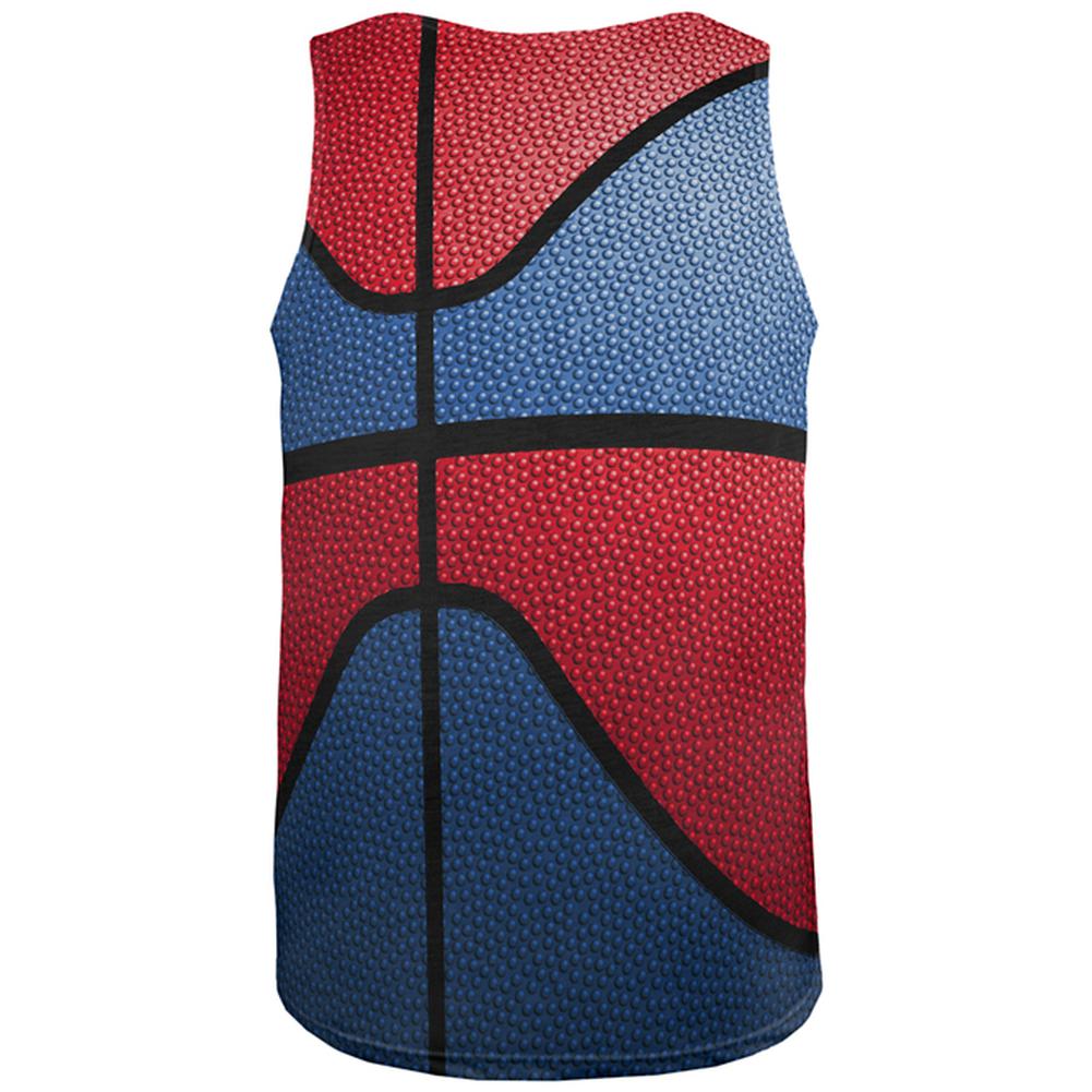 Championship Basketball Royal Blue & Red All Over Mens Tank Top Men's Tank Tops Old Glory