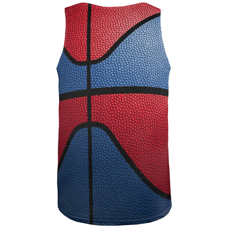 Championship Basketball Royal Blue & Red All Over Mens Tank Top Men's Tank Tops Old Glory