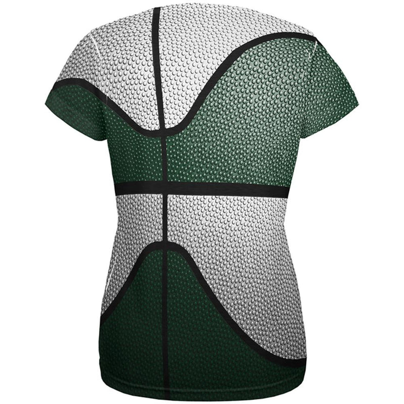 Championship Basketball Forest Green & White All Over Womens T Shirt Women's T-Shirts Old Glory