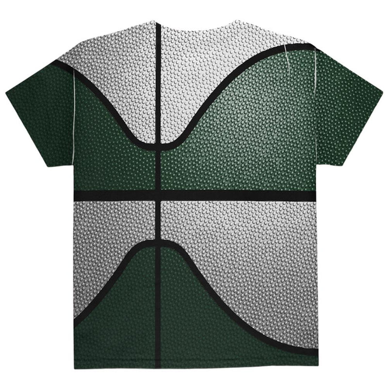 Championship Basketball Forest Green & White All Over Youth T Shirt Youth T-Shirts Old Glory