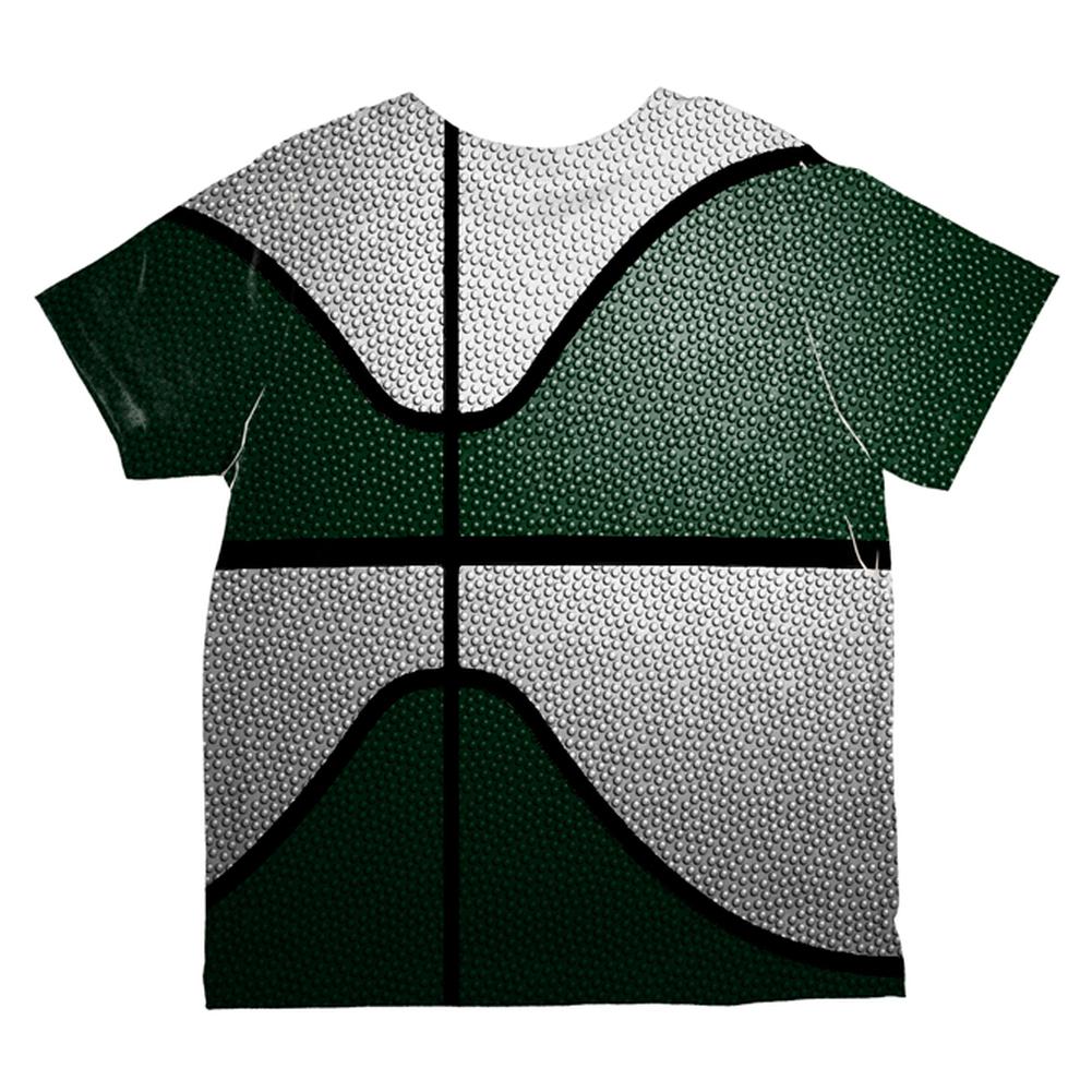 Championship Basketball Forest Green & White All Over Toddler T Shirt Toddler T-Shirts Old Glory
