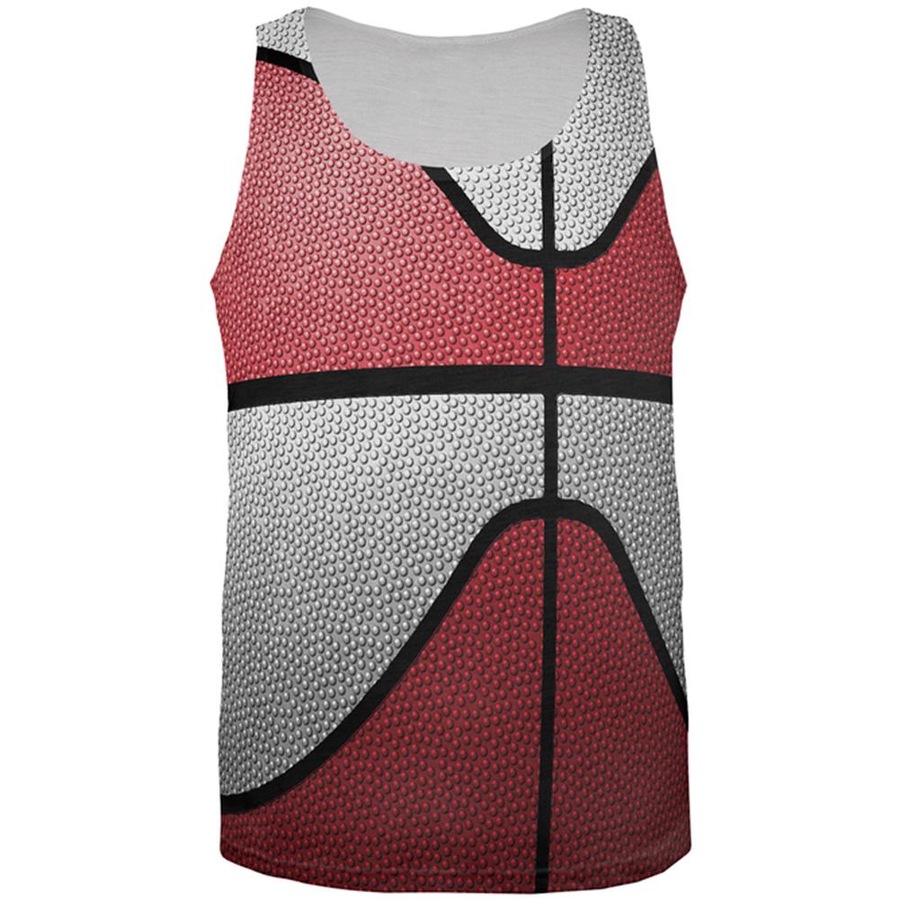 Championship Basketball Red & White All Over Mens Tank Top Men's Tank Tops Old Glory 2XL Multi