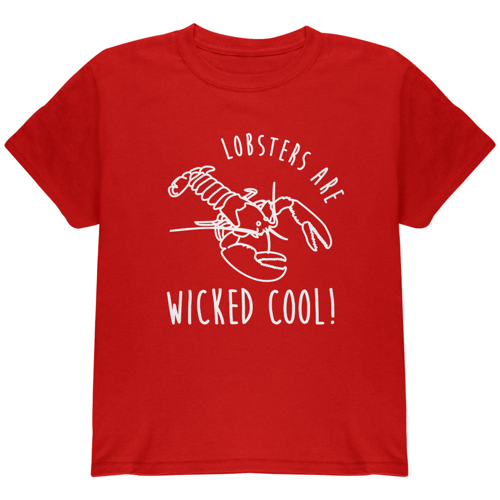 Lobsters are Wicked Cool Youth T Shirt Youth T-Shirts Old Glory YLG Red