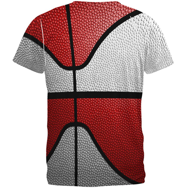 Championship Basketball White & Red All Over Mens T Shirt Men's T-Shirts Old Glory