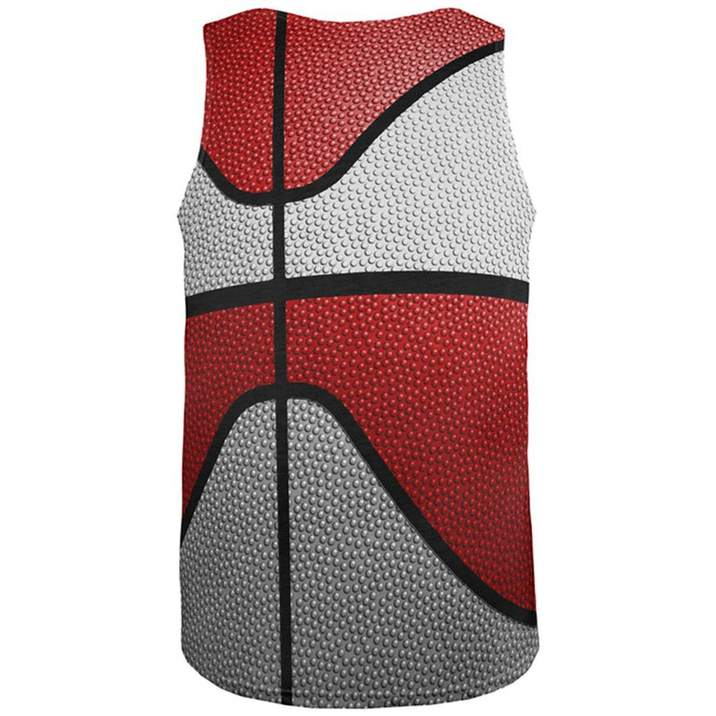 Championship Basketball White & Red All Over Mens Tank Top Men's Tank Tops Old Glory