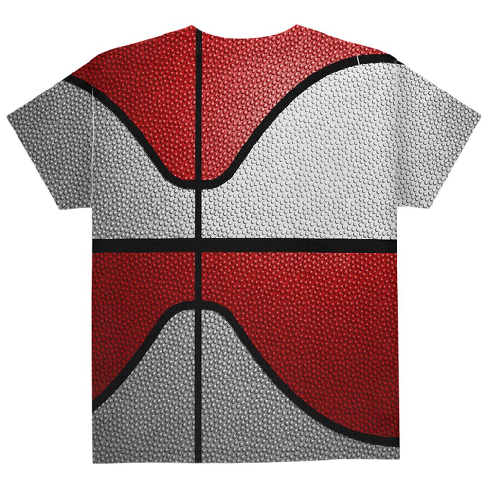 Championship Basketball White & Red All Over Youth T Shirt Youth T-Shirts Old Glory