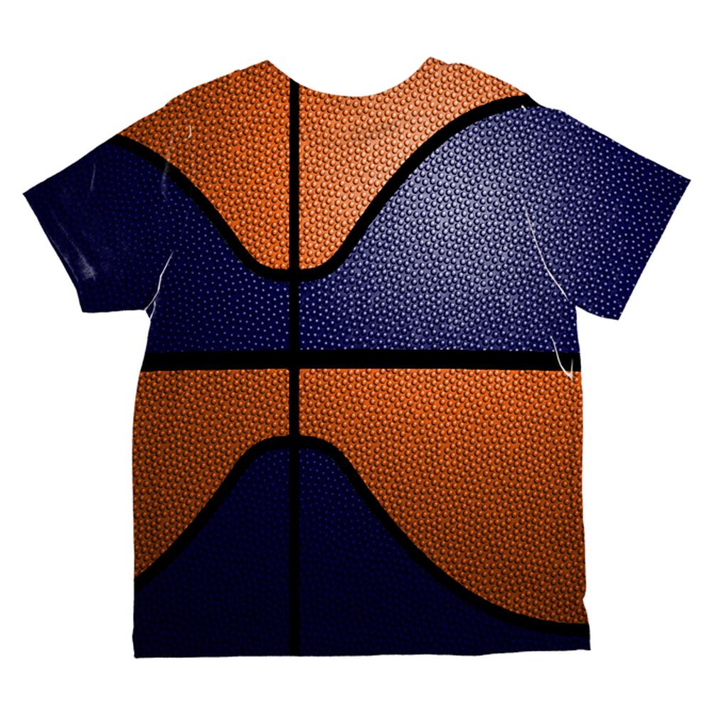 Championship Basketball Navy & Orange All Over Toddler T Shirt Toddler T-Shirts Old Glory