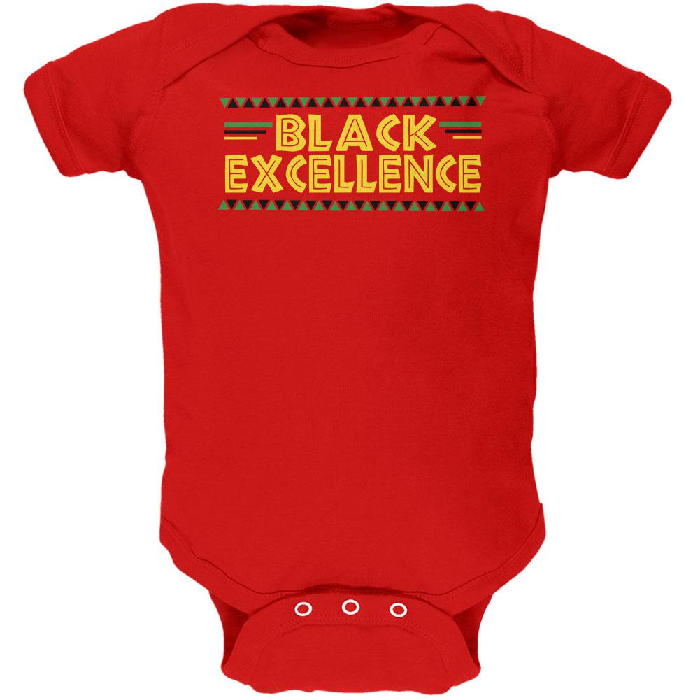 Black History Month Excellence Pan African Colors Soft Baby One Piece Baby One Piece Old Glory 0-3M Red