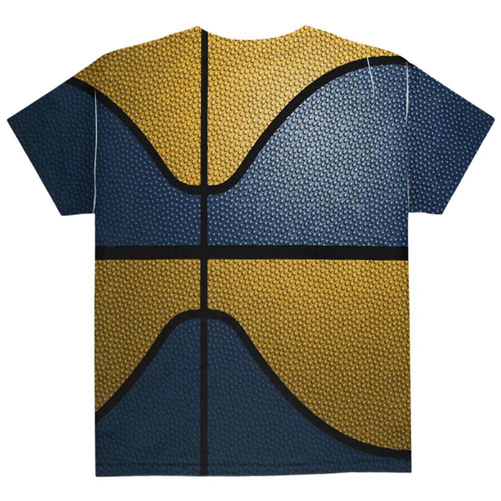 Championship Basketball Navy & Gold All Over Youth T Shirt Youth T-Shirts Old Glory