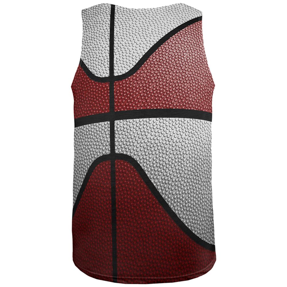 Championship Basketball Maroon & White All Over Mens Tank Top Men's Tank Tops Old Glory