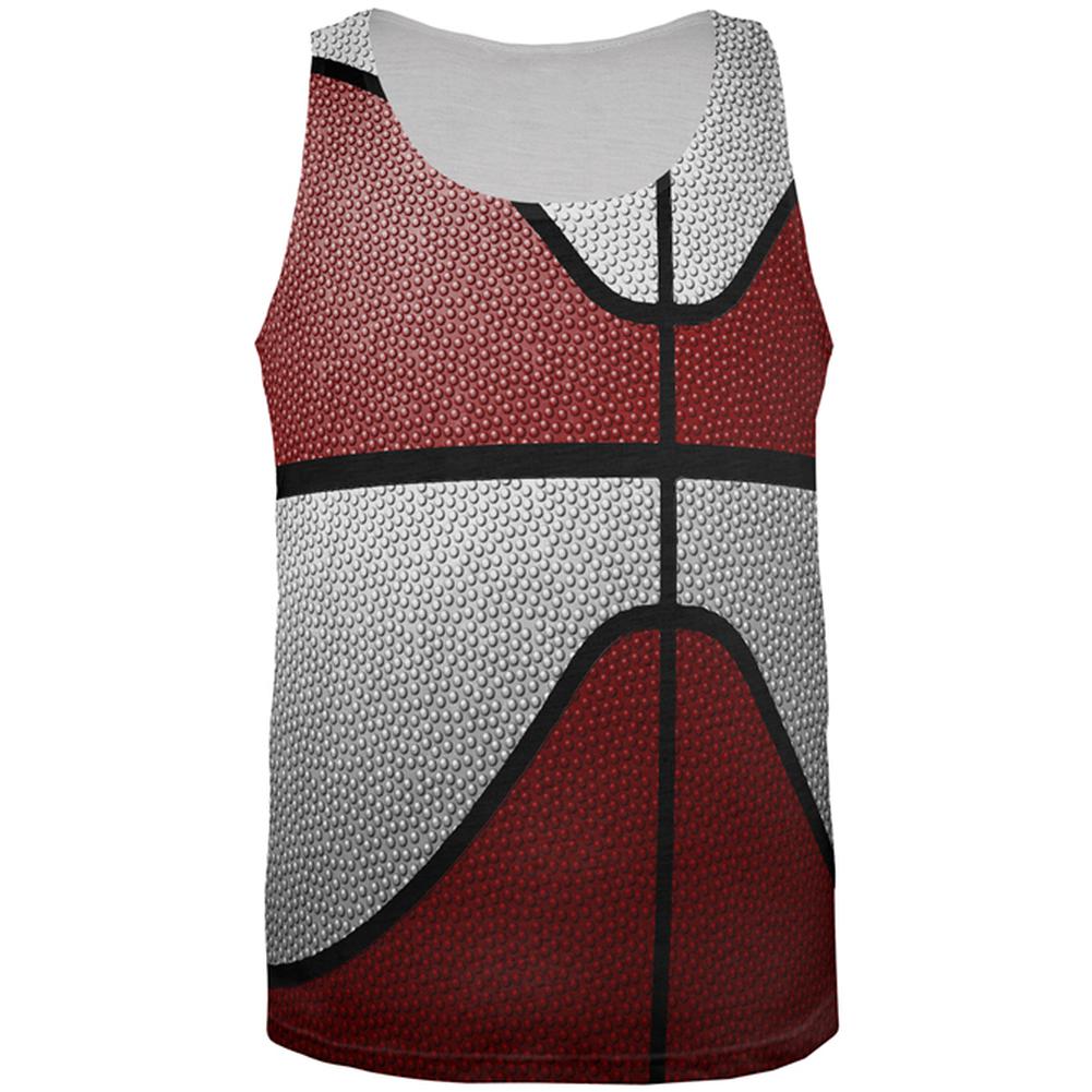 Championship Basketball Maroon & White All Over Mens Tank Top Men's Tank Tops Old Glory 2XL Multi