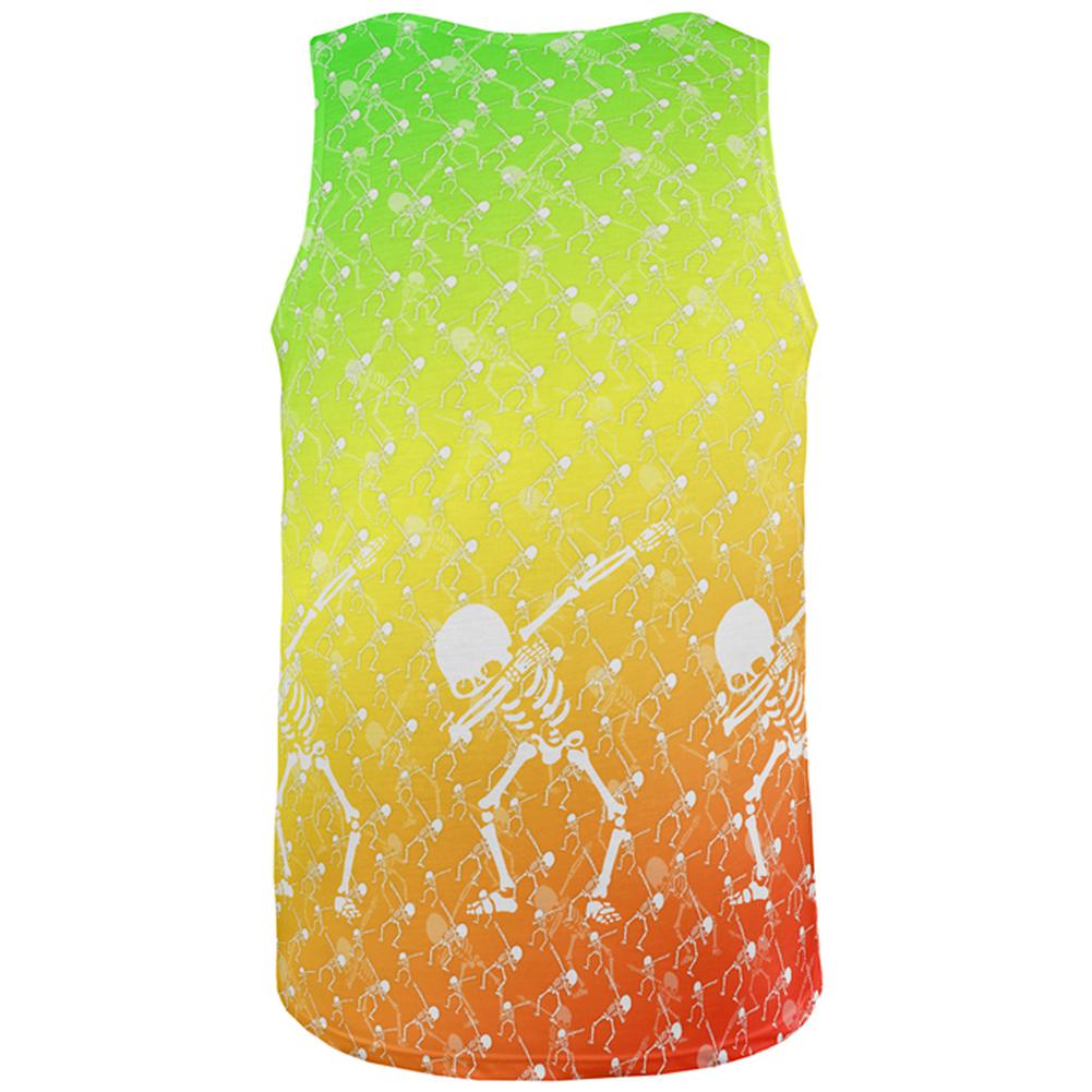 Cinco De Mayo Dancing Dabbing Skeletons All Over Mens Tank Top Men's Tank Tops Old Glory