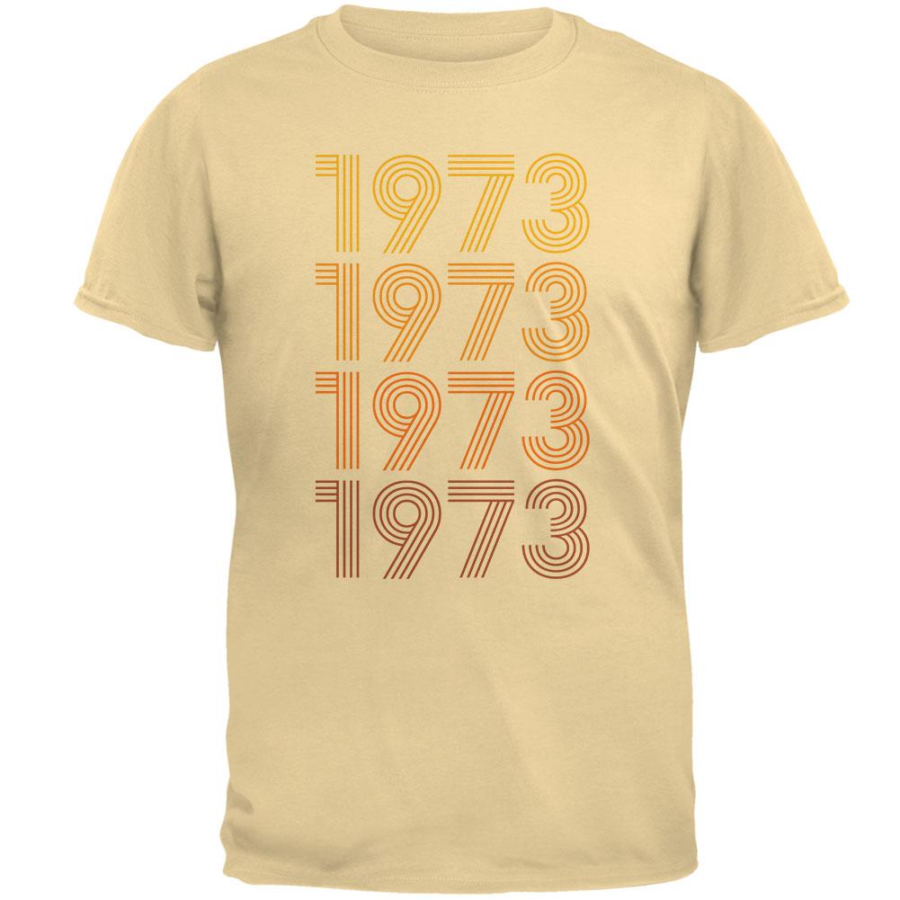 Retro Vintage Flashback Paralines Birthday 1973 Mens T Shirt Men's T-Shirts Old Glory 2XL Yellow Haze