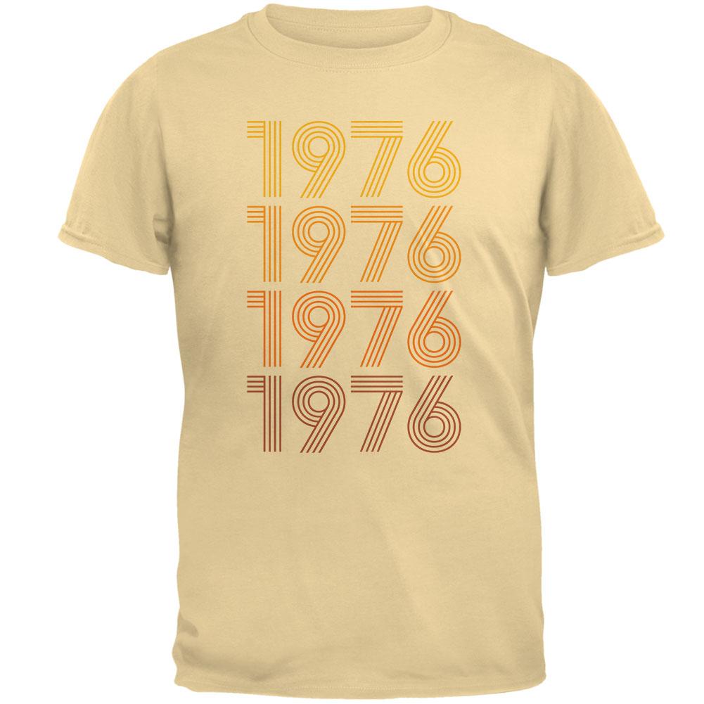 Retro Vintage Flashback Paralines Birthday 1976 Mens T Shirt Men's T-Shirts Old Glory 2XL Yellow Haze