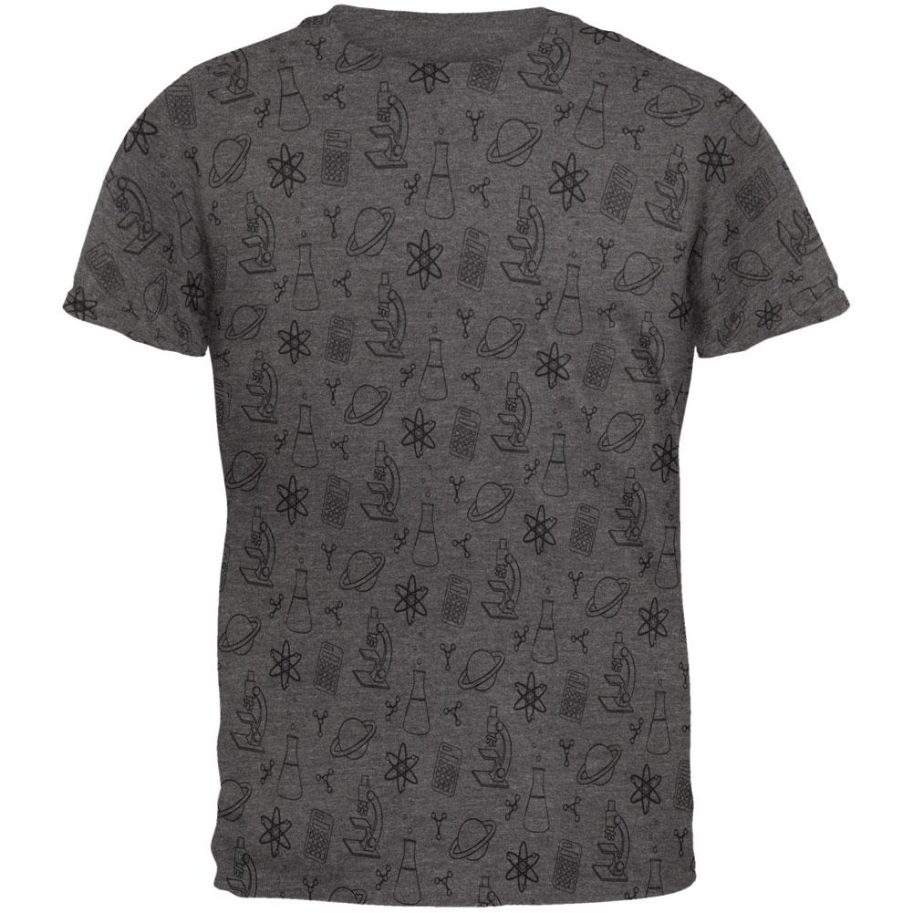Offset Science Repeat BW Geek Mens Soft T Shirt Men's T-Shirts Old Glory 2XL Charcoal Heather