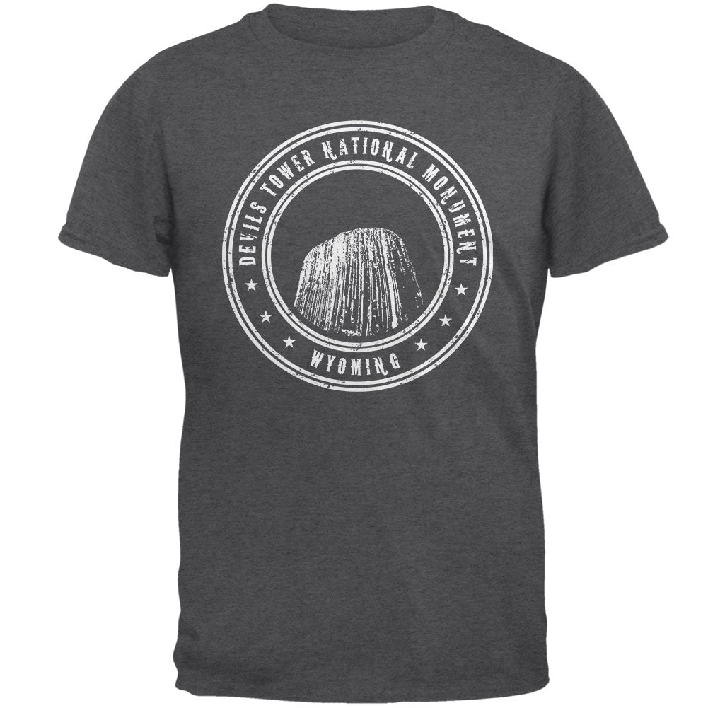 Devils Tower National Monument Mens T Shirt Men's T-Shirts Old Glory 4XL Dark Heather