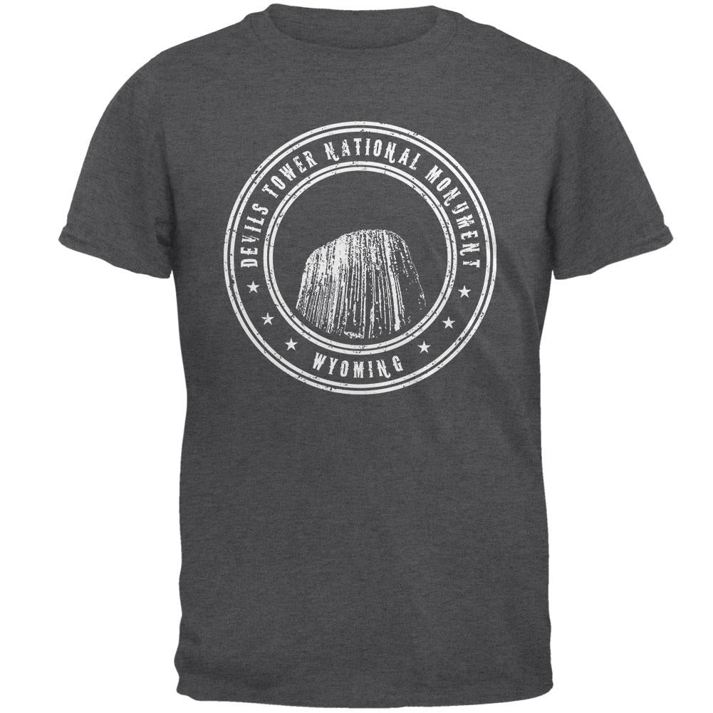 Devils Tower National Monument Mens T Shirt Men's T-Shirts Old Glory 2XL Dark Heather
