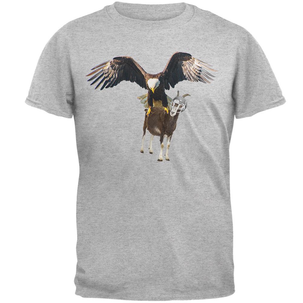 The Eagle Stops The Goat Mens T Shirt Men's T-Shirts Old Glory 2XL Heather