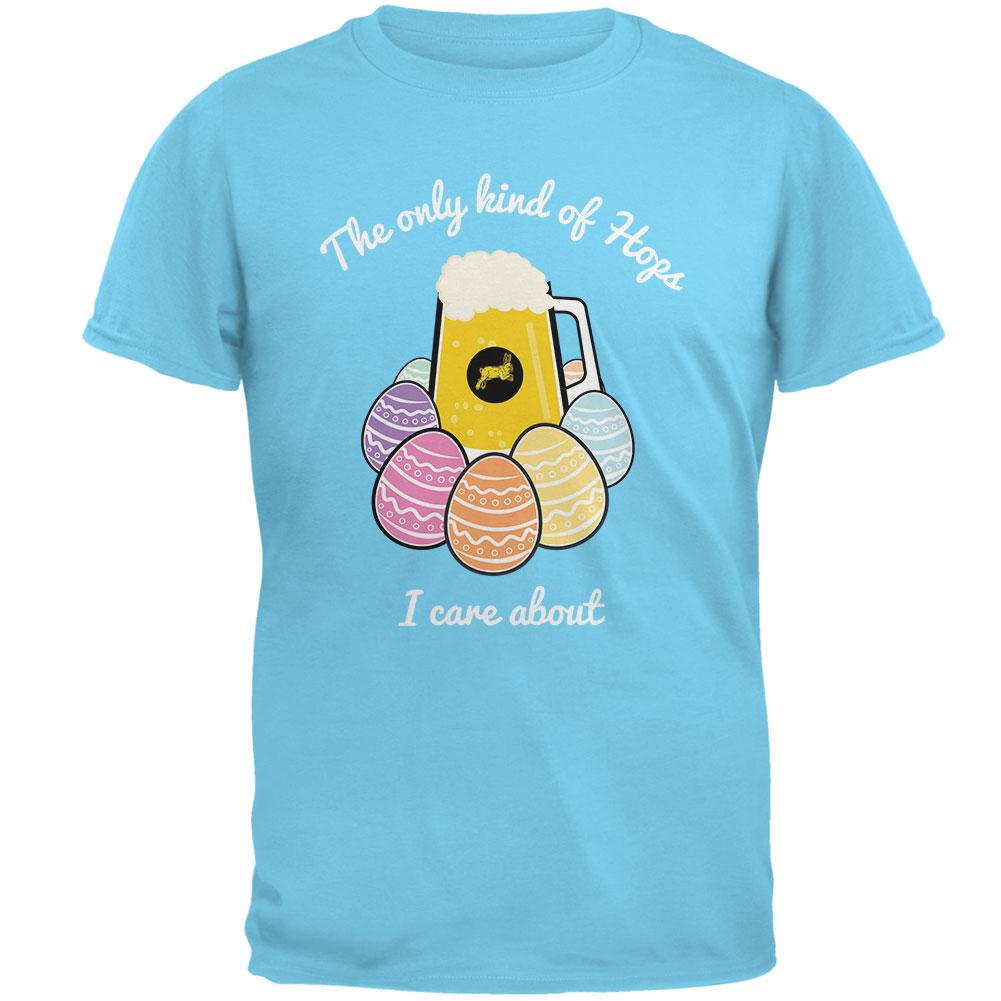 Easter Eggs Bunny Rabbit Hops Beer Funny Mens T Shirt Men's T-Shirts Old Glory 2XL Sky