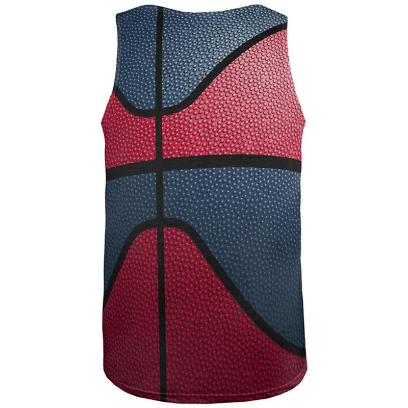 Championship Basketball Red & Navy Blue All Over Mens Tank Top Men's Tank Tops Old Glory