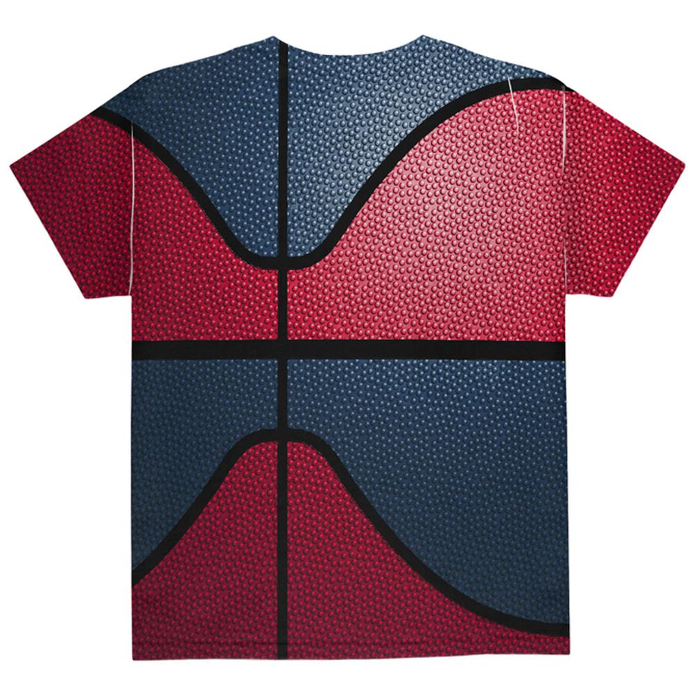 Championship Basketball Red & Navy Blue All Over Youth T Shirt Youth T-Shirts Old Glory