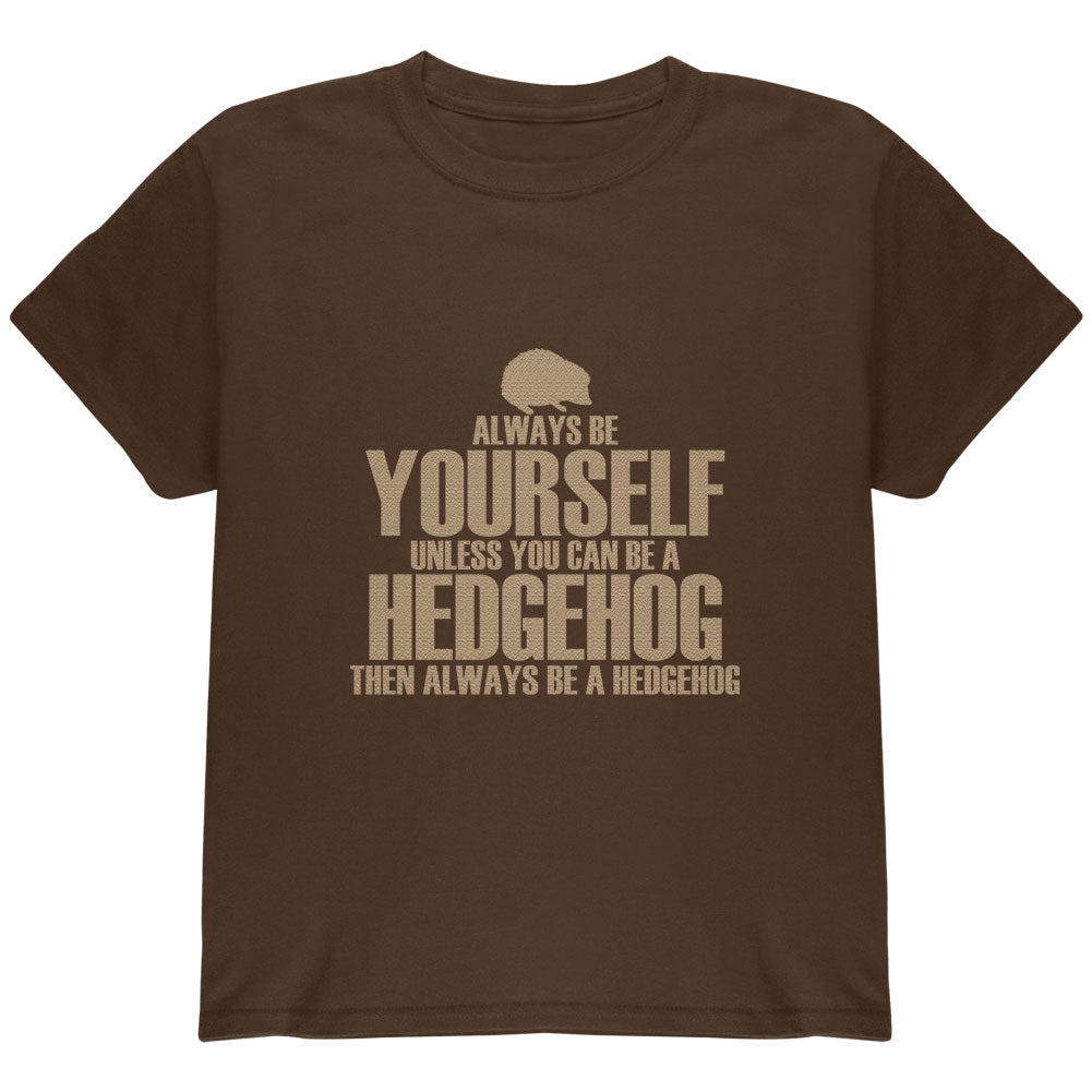 Always Be Yourself Hedgehog Youth T Shirt Youth T-Shirts Old Glory YLG Dark Chocolate