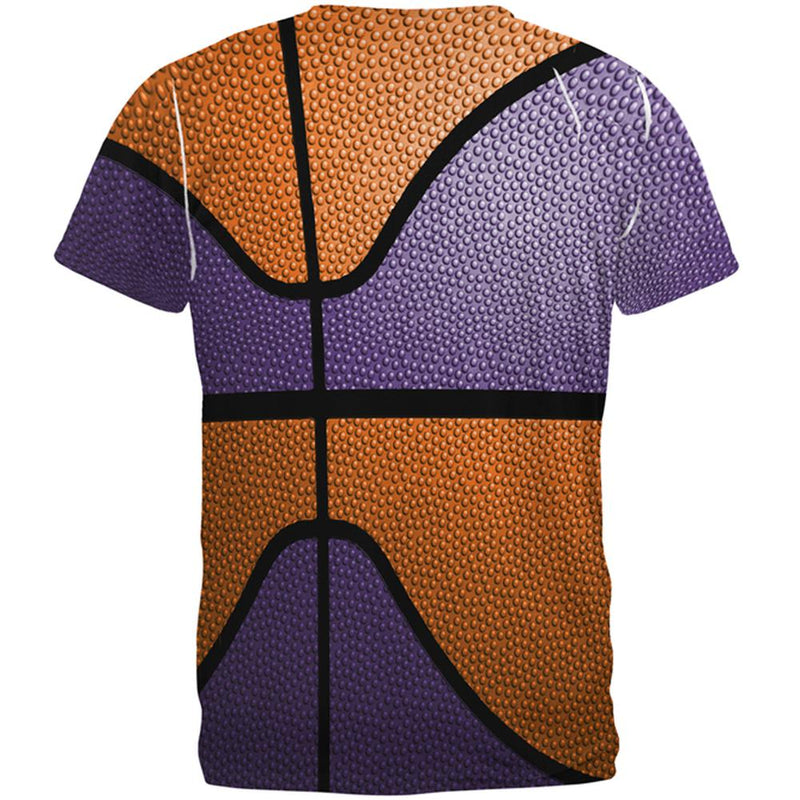 Championship Basketball Orange & Purple All Over Mens T Shirt Men's T-Shirts Old Glory